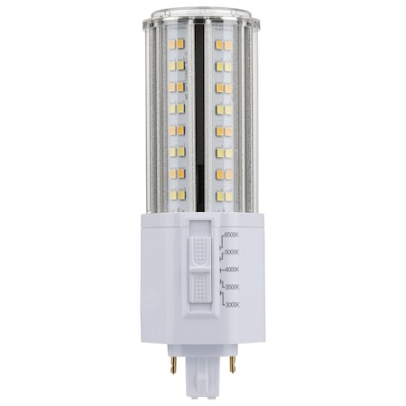 Satco 18 Watt LED PL CCT Selectable Lumens Selectable Type B Ballast Bypass White Finish 120/277 Volt S21414